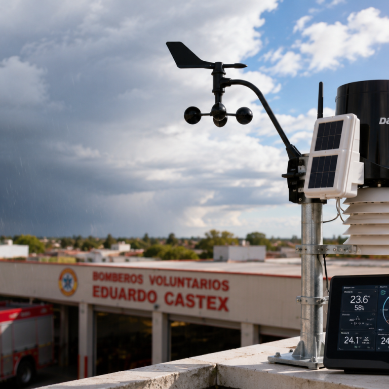 Bomberos de Eduardo Castex adquirieron una moderna estación meteorológica para fortalecer la prevención y el combate de incendios
