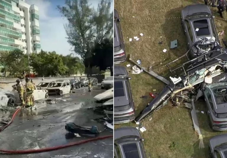 Tragedia aérea en Río de Janeiro: chocaron dos helicópteros y murieron seis personas