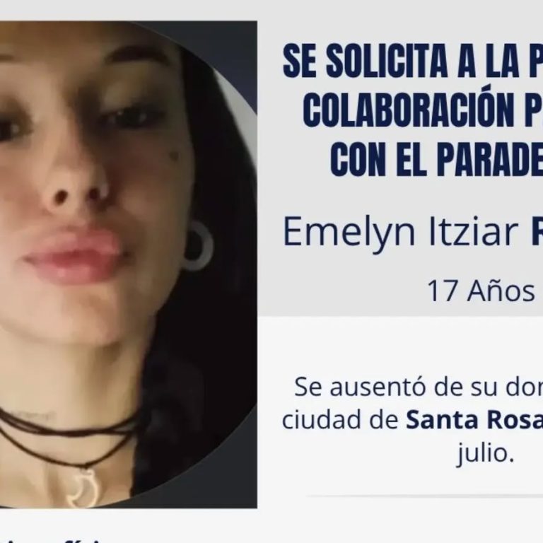 Buscan intensamente a una adolescente de 17 años desaparecida en Santa Rosa