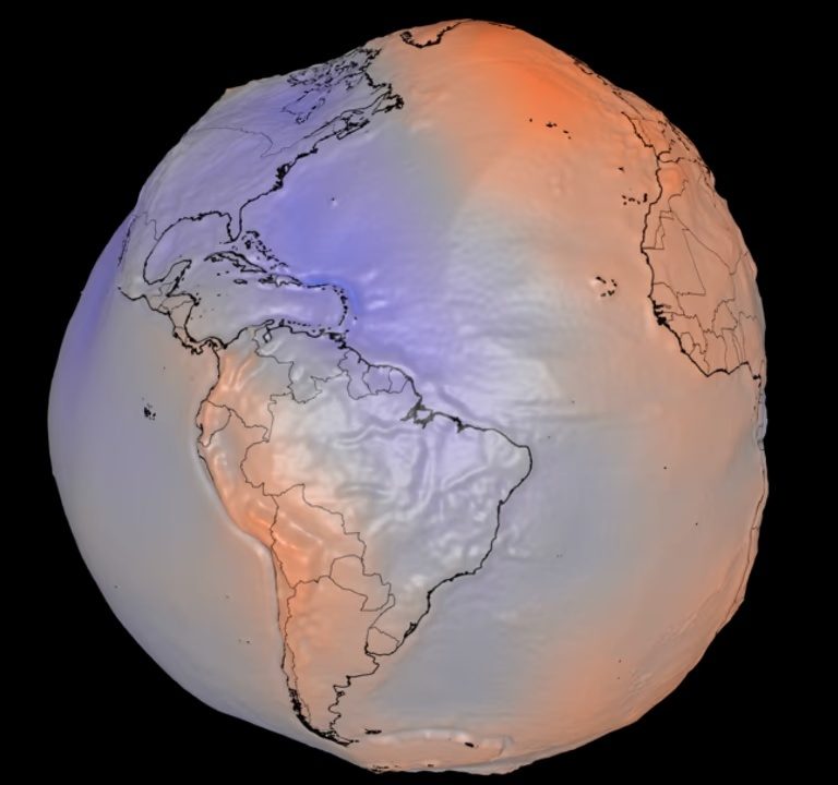 La NASA reveló una impactante imagen 3D que muestra la verdadera forma de la Tierra