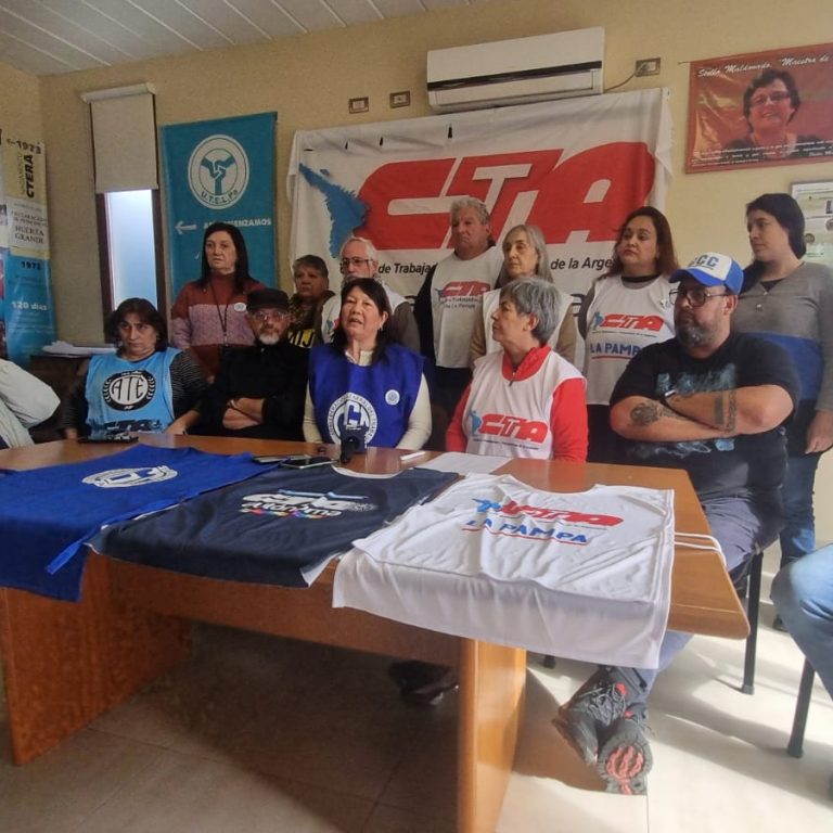 Las tres centrales sindicales convocan a una movilización unificada este miércoles en La Pampa