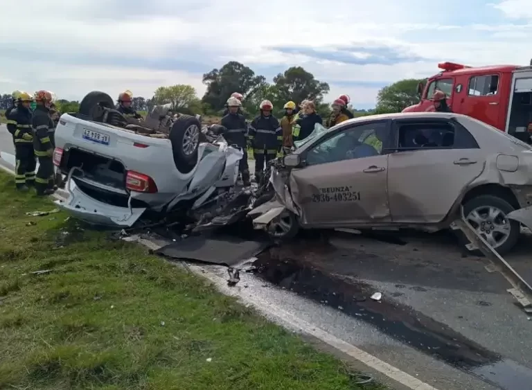 Impactante choque frontal en la Ruta 65: cuatro víctimas fatales
