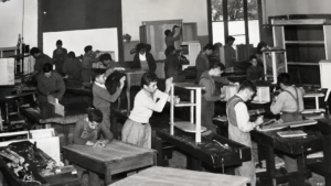 La Escuela Monotécnica, donde muchos castenses aprendieron el oficio de carpintero